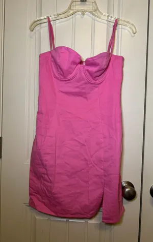 ASTR Hot Pink Mini Dress thumbnail 1
