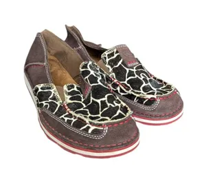 Ariat Cruiser Slip On Shoes Cow Animal Print Brown Womens 7 Western Southwestern thumbnail 2