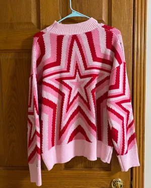 Trendy Star Sweater Pink thumbnail 1