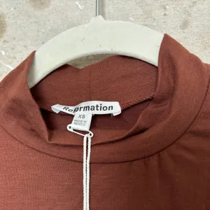Reformation Bailey Long Sleeve Knit Top in Chestnut Brown thumbnail 5