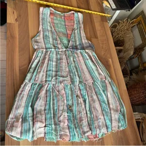 Free people Freebird‎ blue striped v neck sundress small thumbnail 4