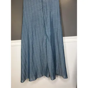 Wayf Dress Womens Medium Blue Striped Sweetheart Smocked Maxi Sundress Boho thumbnail 9