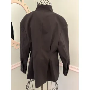 Rebecca Minkoff Black‎ Amber Black Wrap Jacket Blazer size 6 Small Collared thumbnail 2