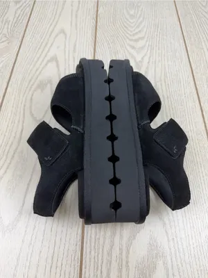 Koolaburra by UGG Women's Tizz Adjustable Suede Sandals US9 Black $80 thumbnail 3
