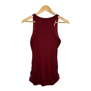 The Limited Sequin Tank Top Women XS Burgundy Sparkle Sleeveless‎ Party Glam thumbnail 4