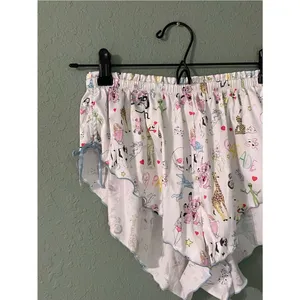 Parade Cheeky Flutter Satin Shorts Size XS White Multi Graphic Novelty Sleep thumbnail 4