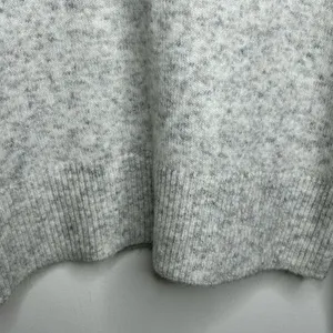 Madewell Shawl Collar Wool Sweater Grey Marled Knit Pullover Puff Sleeve. Size S thumbnail 5