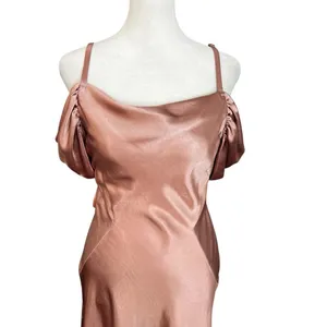 Ted Baker Esta Blush Pink Satin Cowl Cold Shoulder Midi Dress Size 0 thumbnail 5