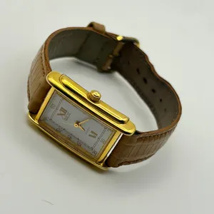 Guess Gold-tone Rectangular Case Leather Women’s Quartz Watch Working thumbnail 4