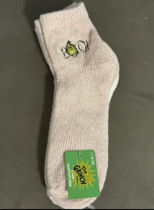 The Grinch Embroidered Dr. Seuss Enterprises, pair of socks size 5-10 thumbnail 3