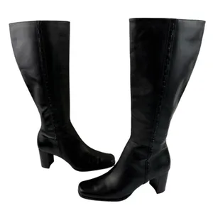*Worthington Renee Boots Women’s Size 8 Black Leather Tall Classic Dark Acadamia thumbnail 8