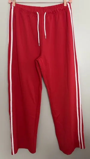 PARKE Track Pants Red Women's Size Large thumbnail 1