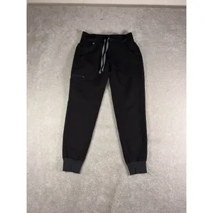 figs zamora jogger scrub pants xs pet Black Mid Rise thumbnail 2