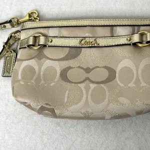 Coach Metallic Gold Logo Clutch Bag thumbnail 2