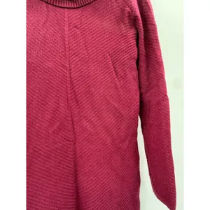 Akira Chicago Sweater Dress Womens M/L Burgundy‎ Cowl Neck Ribbed Knit Mini thumbnail 5