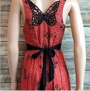 Free People Burnt Orange Butterfly Dress thumbnail 4