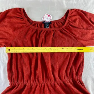 NWT Cinched Babydoll Peplum Blouse Top Love Cameron M thumbnail 3