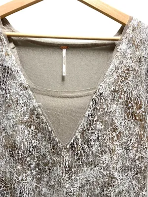 Free People Midnight Dreamer Metallic Sequin Tunic Silver Size XS Glam Wedding thumbnail 11