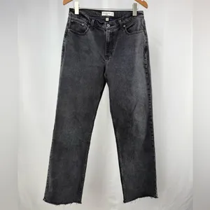 Abercrombie & Fitch Curve Love Low Rise Baggy Jean in Gray Size 27 or 4 Long thumbnail 4
