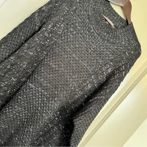 NEW Black & White Sweater Dress XL‎ - Sandra Darren NWT thumbnail 2