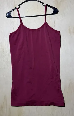 Massini Womens 3X Burgundy Camisole Tank Tops Stretch Layering Basics Lot Of 2 thumbnail 1