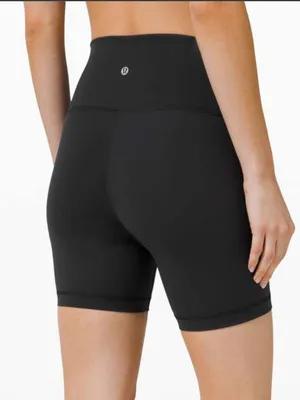 Lululemon Wunder Train High-Rise Shorts 6" drawstring adjustable waisted biker thumbnail 2