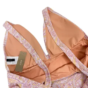 NWT J. Crew Eco Plunge One Piece‎ Swimsuit Beach Paisley Peach Size 12 thumbnail 12