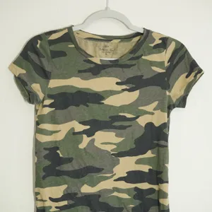 J. Crew Women's XS Green Camo T-Shirt Short Sleeve Collector Tee Casual Soft thumbnail 2