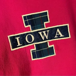 ✨ Vintage Lee‎ Red Iowa Crewneck Sweatshirt Large thumbnail 9