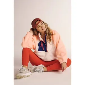 FREE PEOPLE Hit The Slopes Colorblock Pullover Sport Canvas Combo Size X-Small thumbnail 12