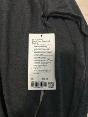 Lululemon metal vent tech 1/2 zip 2.0 black thumbnail 3