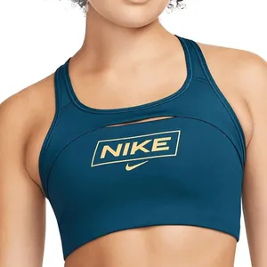 Nike Pro Swoosh Sports Bra Teal Blue Size Small DQ5252-460 thumbnail 2