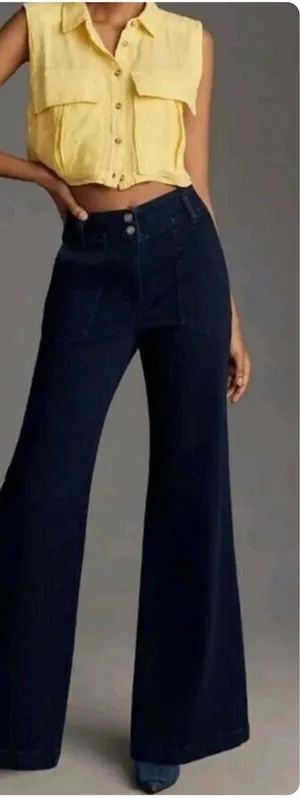 Anthropologie MAEVE The Naomi High-Rise Wide-Leg Jeans thumbnail 1