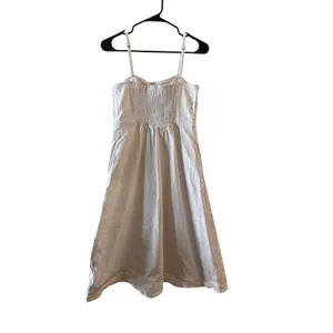 Universal Threads White Sleeveless A-Line Button Denim Dress Pockets Women Sz S thumbnail 2