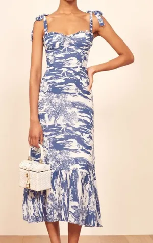 Reformation Nikita Midi Dress in Toscana Print thumbnail 1