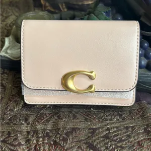 Authentic Coach 1941 calf leather Tan and Gold Card wallet thumbnail 2