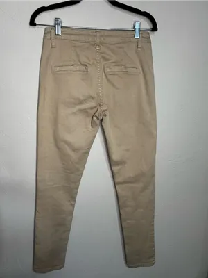 BKE Buckle Cream Skinny‎ Chino Pants Mid Rise Stretch Casual Neutral Jeans thumbnail 7