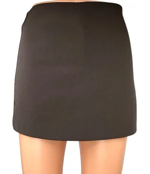 Zara Women's Brown High Waist Straight Pencil Mini Wrap Skirt Skort Size XS thumbnail 1