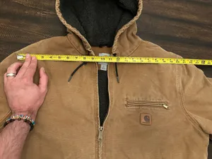 Carhartt J141-211 Washed Duck Sierra Sherpa Lined Jacket Sz Large L Tall Tan thumbnail 11
