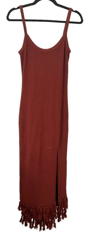 SAYLOR Fringe Knit‎ Midi Dress Sz S thumbnail 1