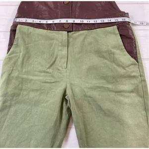 What Goes Around Comes Around Womens Green Tempest Straight Leg Overalls Medium thumbnail 7