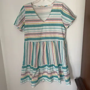 Altar’d State short sleeve stripe 100% cotton dress size M thumbnail 2