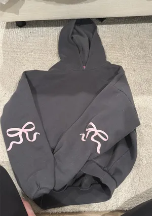 Black and bow bow hoodie thumbnail 1