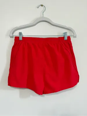 Nike Women’s Dri Fit Athletic Shorts Size Small Red Running thumbnail 6