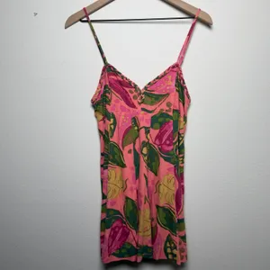 Aritzia Dress Forum Women Dress Medium Pink Linen Babydoll Paradise Sweetheart thumbnail 2