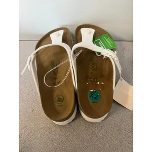 Papillio Birkenstock Gizeh Platform Vegan White Sandals EU 41 US 10 NWT thumbnail 6