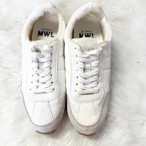 Madewell MWL The League Leather & Nylon Sneakers White Women’s 6.5 thumbnail 3
