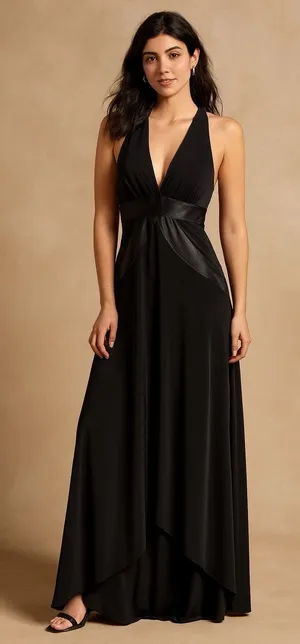 Women's Y2K‎ Black Dress Satin Long Withcy Vampy Whimsigoth Goth Event Wedding S thumbnail 1
