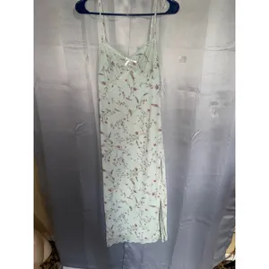Thirty Thirty L.A. Floral Mesh Midi Slip Dress M Sage Green Coquette Soft Grunge thumbnail 7