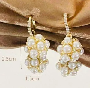 🆕Brand New Faux Pearl Decor Drop Earrings thumbnail 3